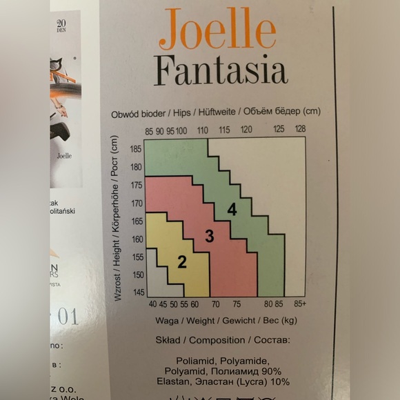 New Women’s Patterned Pantyhose. 
20 Den. 
In Black Color. 
Size XS/Small (USA). - Picture 3 of 4